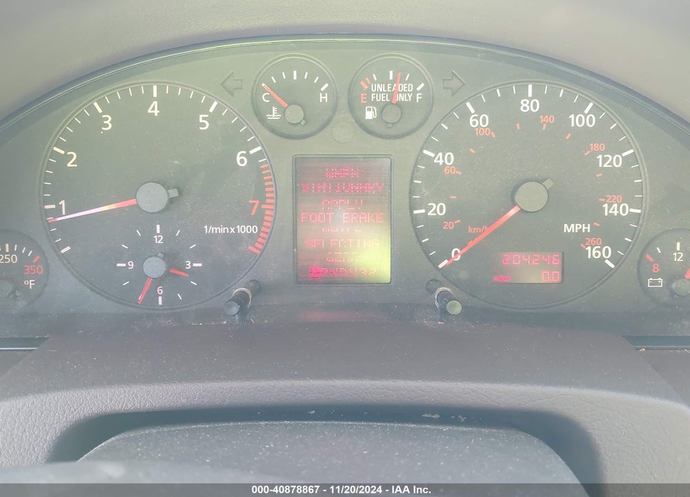 1999 AUDI A6 2.8 AVANT VIN: WAUDA24B3XN108600
