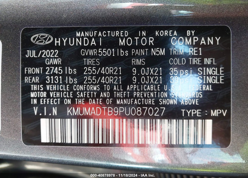 2023 GENESIS GV70 2.5T AWD VIN: KMUMADTB9PU087027