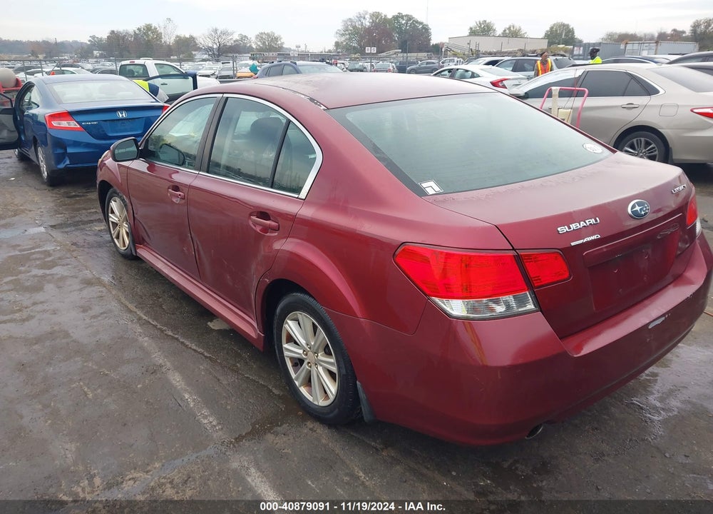 2011 SUBARU LEGACY 2.5I PREMIUM VIN: 4S3BMBC60B3233967