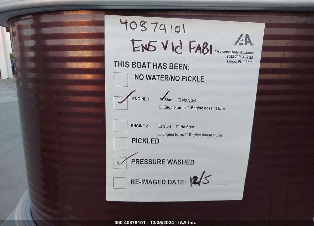 2019 BENNINGTON OTHER VIN: ETWC4635H819