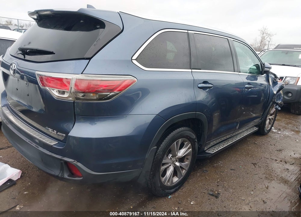 2015 TOYOTA HIGHLANDER XLE V6 VIN: 5TDJKRFH7FS186352