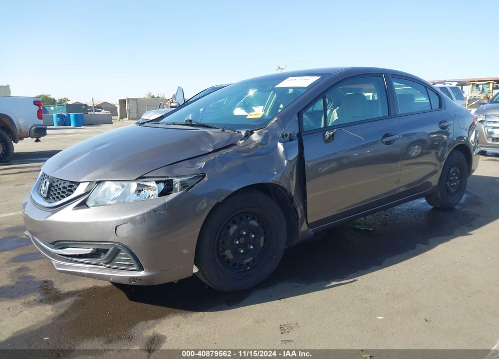 2013 HONDA CIVIC LX VIN: 19XFB2F54DE284751