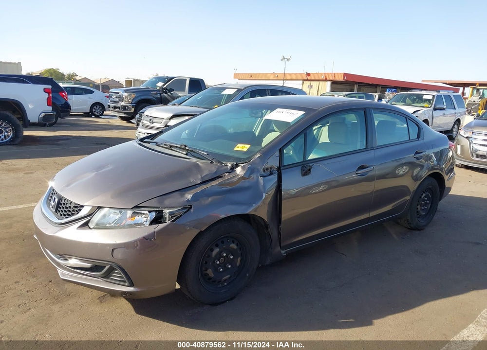 2013 HONDA CIVIC LX VIN: 19XFB2F54DE284751