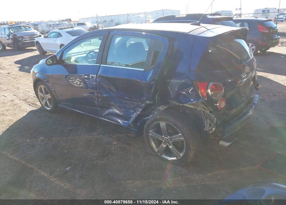 2014 CHEVROLET SONIC RS MANUAL VIN: 1G1JH6SB0E4126124