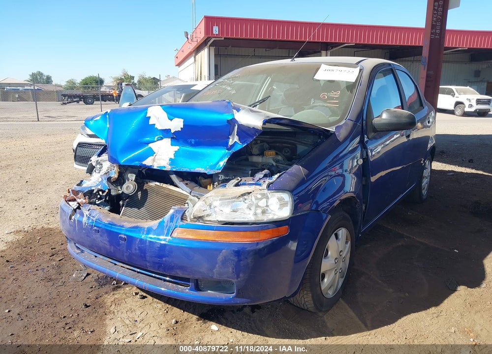 2006 CHEVROLET AVEO LS VIN: KL1TD56636B652416