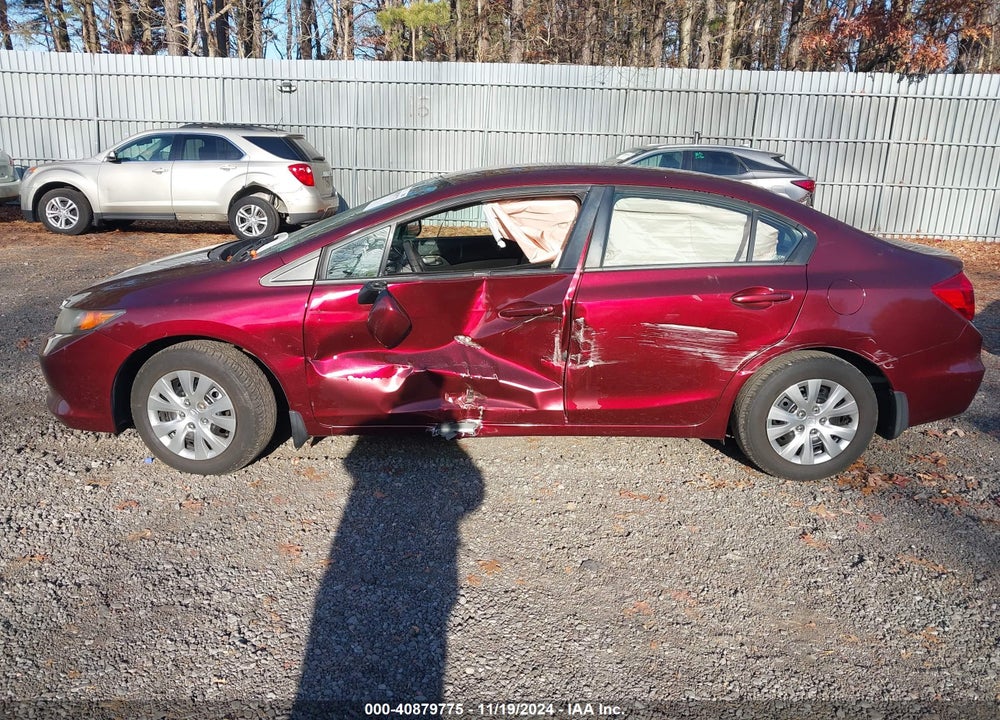 2012 HONDA CIVIC LX VIN: 19XFB2F54CE363352