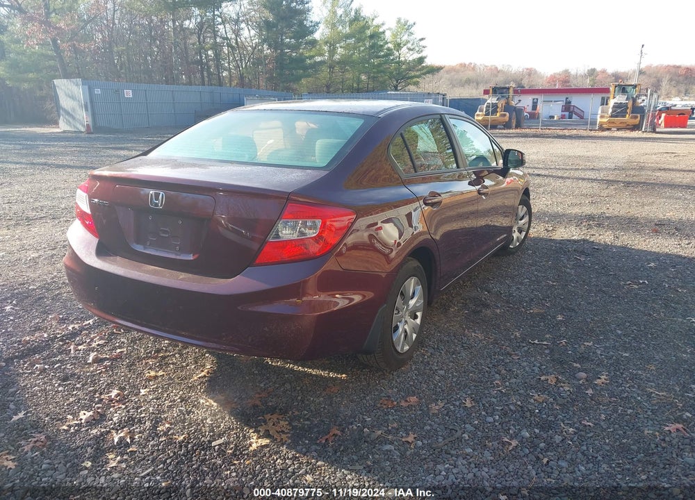 2012 HONDA CIVIC LX VIN: 19XFB2F54CE363352