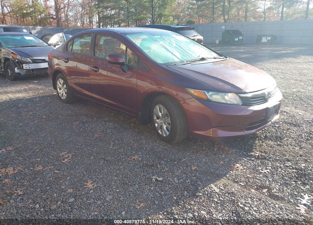 2012 HONDA CIVIC LX VIN: 19XFB2F54CE363352