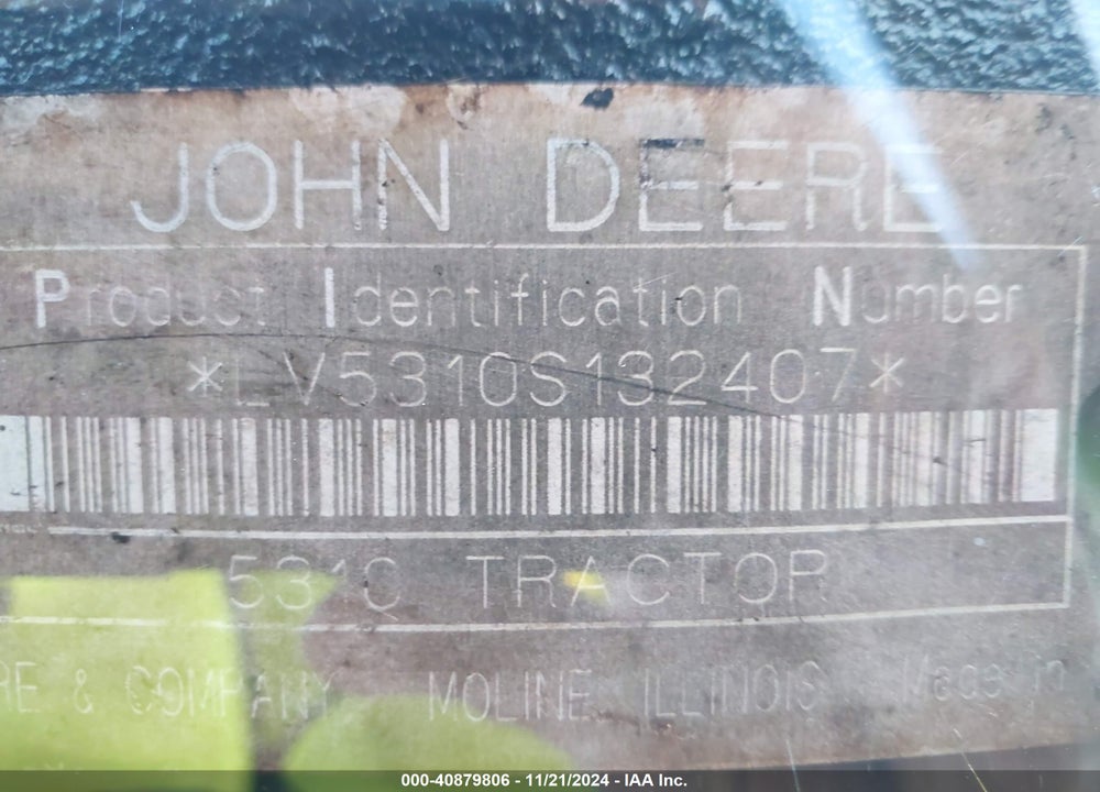 1994 JOHN DEERE 5310 VIN: LV5310S132407