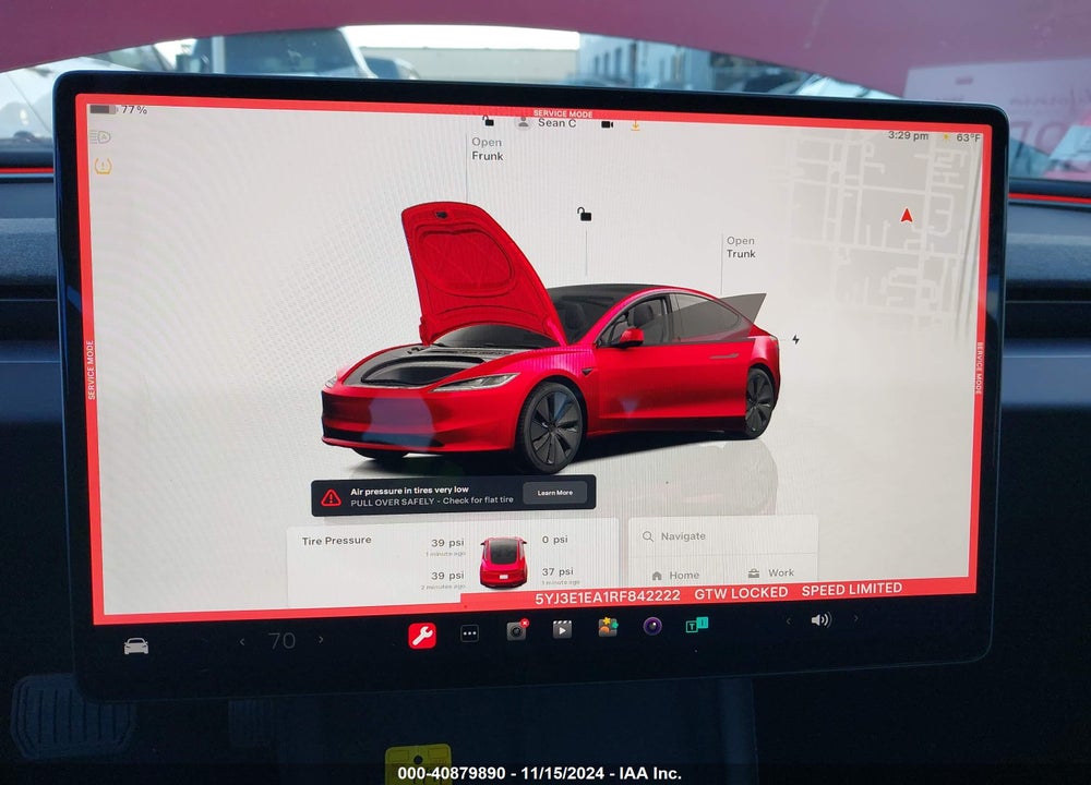 2024 TESLA MODEL 3 REAR-WHEEL DRIVE VIN: 5YJ3E1EA1RF842222