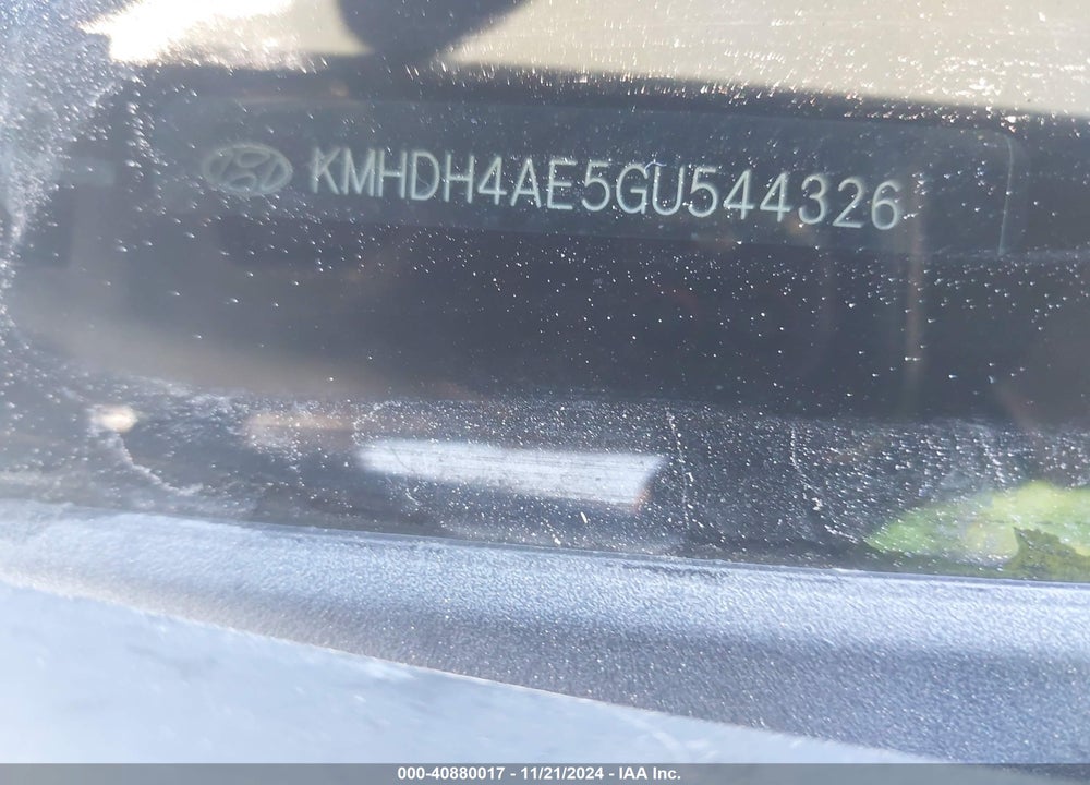 2016 HYUNDAI ELANTRA SE VIN: KMHDH4AE5GU544326