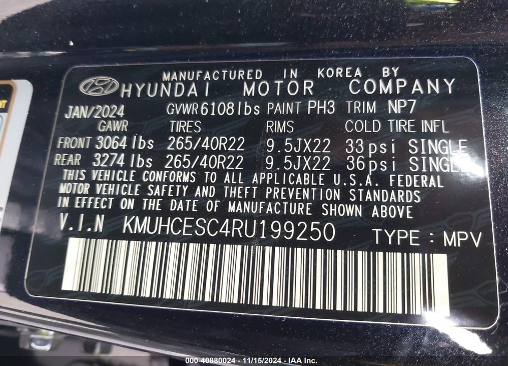 2024 GENESIS GV80 3.5T AWD VIN: KMUHCESC4RU199250