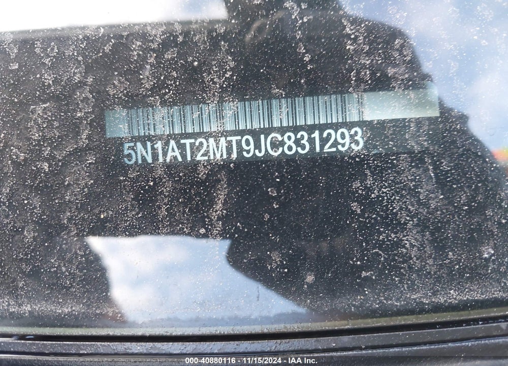 2018 NISSAN ROGUE SV VIN: 5N1AT2MT9JC831293