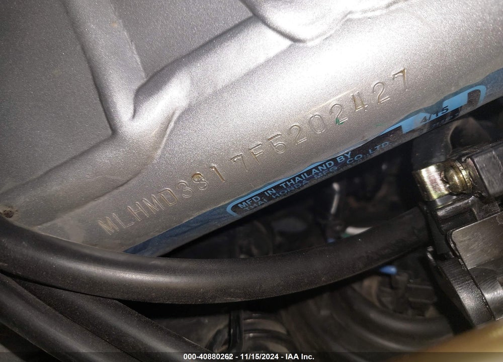 2015 HONDA CRF250 L VIN: MLHMD3817F5202427