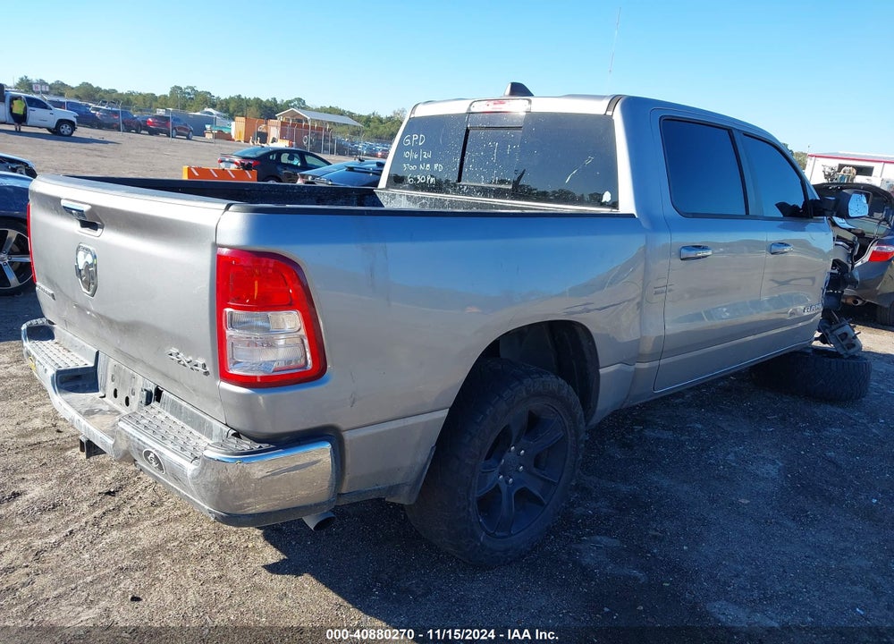 2019 RAM 1500 BIG HORN/LONE STAR 4X4 5'7 BOX VIN: 1C6RRFFG0KN909549