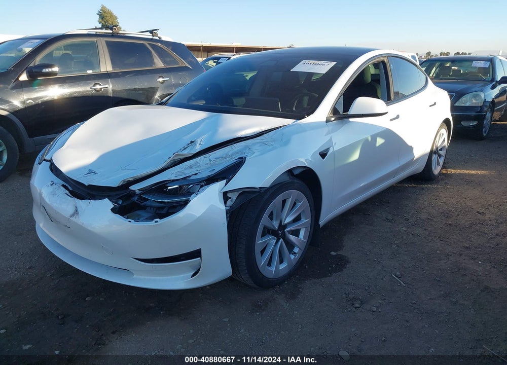 2022 TESLA MODEL 3 LONG RANGE DUAL MOTOR ALL-WHEEL DRIVE VIN: 5YJ3E1EB1NF137536