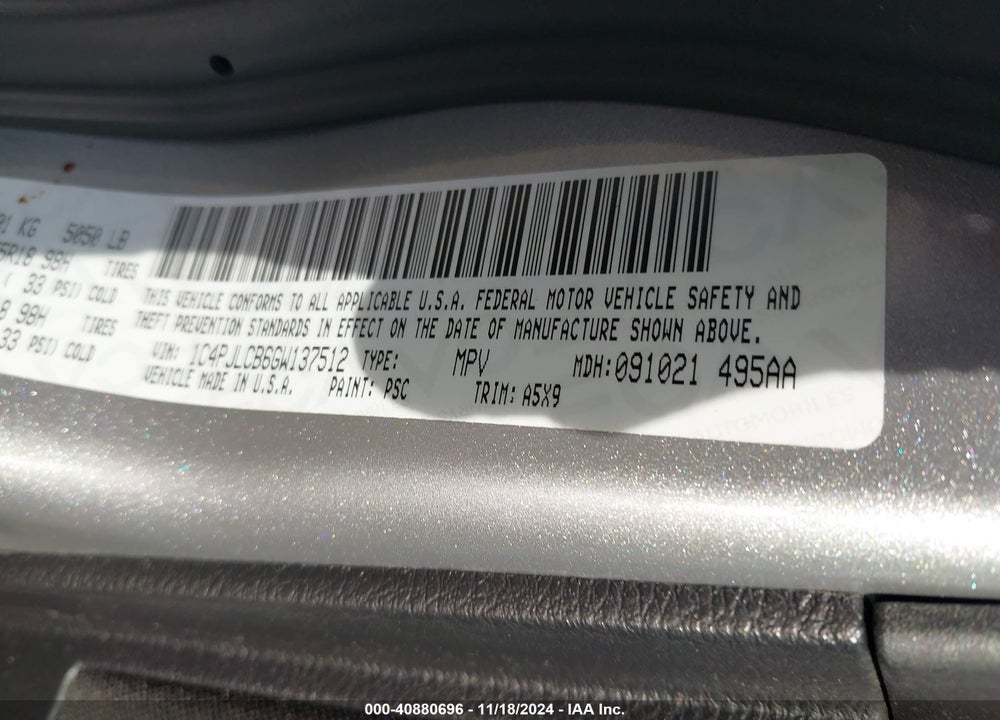 2016 JEEP CHEROKEE ALTITUDE VIN: 1C4PJLCB6GW137512