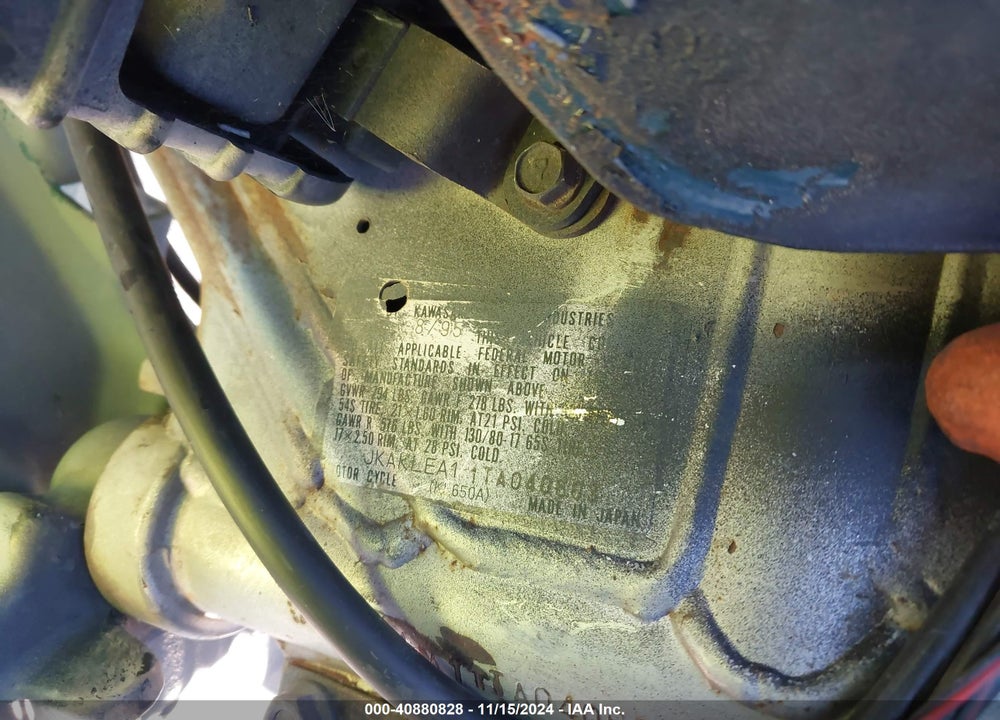 1996 KAWASAKI KL650 VIN: JKAKLEA11TA040603