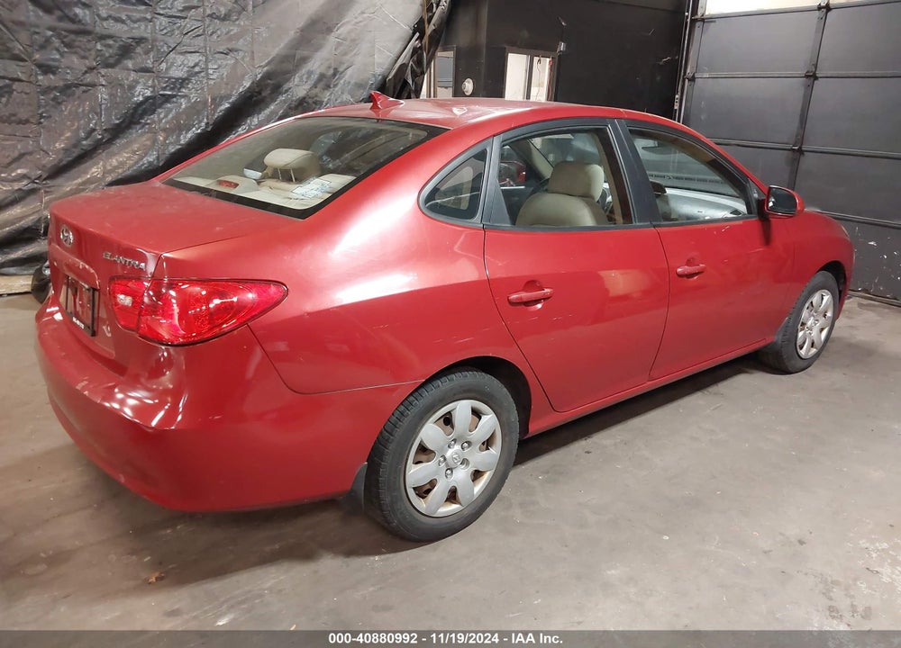 2009 HYUNDAI ELANTRA GLS VIN: KMHDU46D29U687748