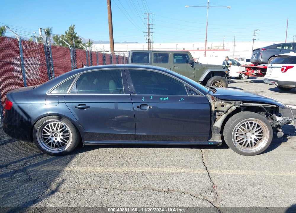 2014 AUDI A4 2.0T PREMIUM VIN: WAUAFAFL2EN037116