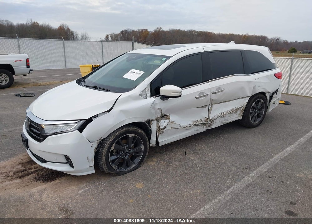 2022 HONDA ODYSSEY ELITE VIN: 5FNRL6H96NB001960