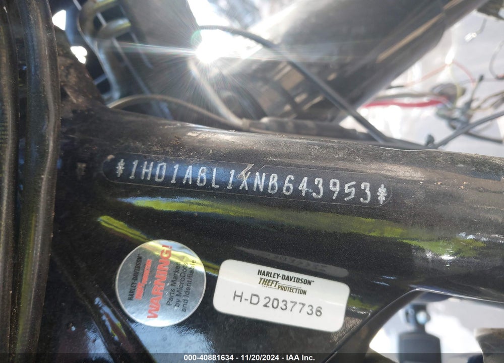 2022 HARLEY-DAVIDSON FLHXST VIN: 1HD1ABL1XNB643953
