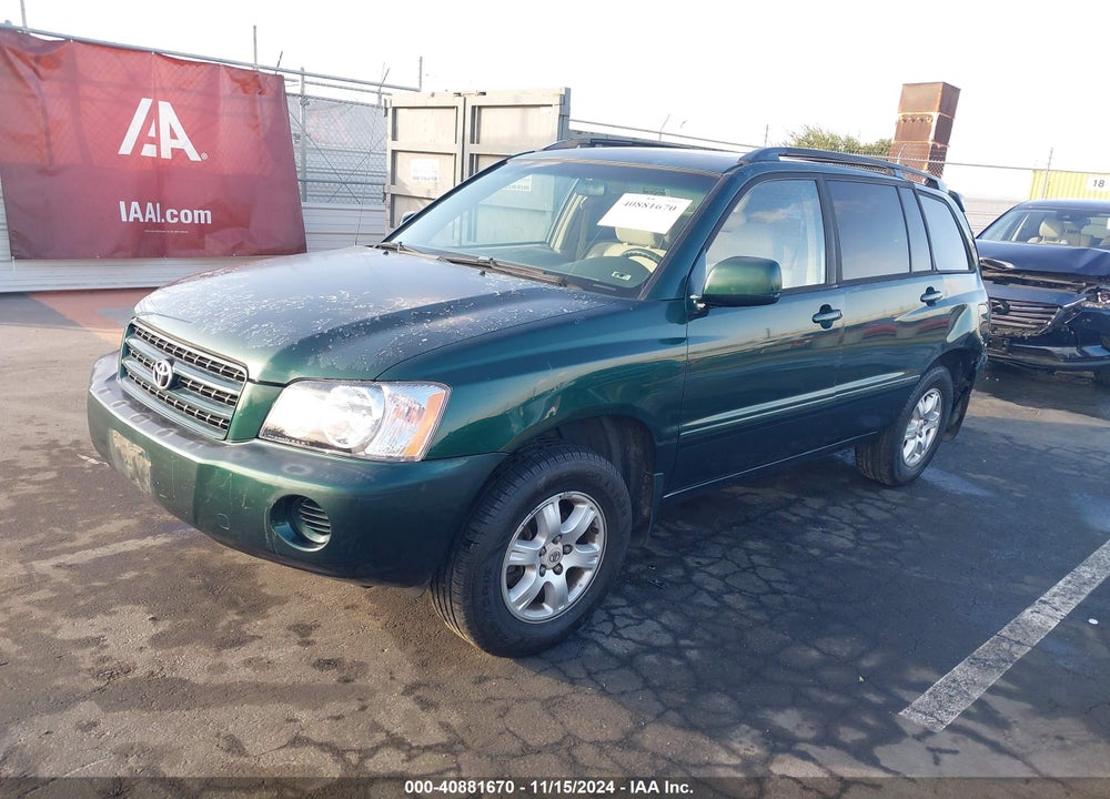 2003 TOYOTA HIGHLANDER V6 VIN: JTEGF21A130076052