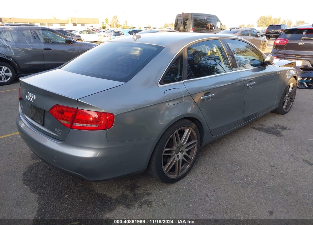 2011 AUDI A4 2.0T PREMIUM VIN: WAUFFAFL9BN052164