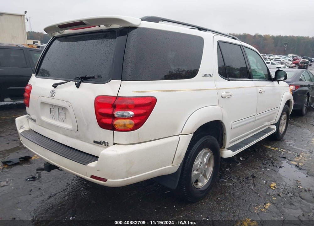 2001 TOYOTA SEQUOIA LIMITED V8 VIN: 5TDZT38AX1S011244