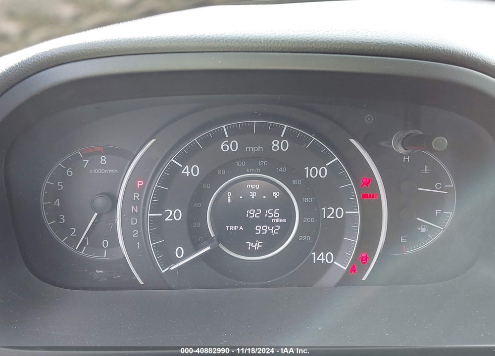 2012 HONDA CR-V EX-L VIN: 2HKRM4H7XCH607812