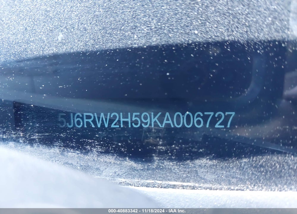 2019 HONDA CR-V EX VIN: 5J6RW2H59KA006727