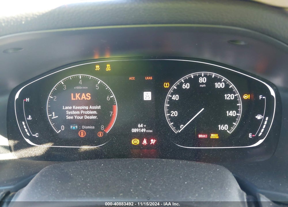 2019 HONDA ACCORD SPORT VIN: 1HGCV1E32KA005822
