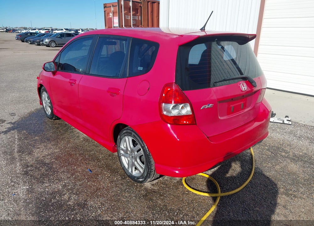 2007 HONDA FIT SPORT VIN: JHMGD38697S040913
