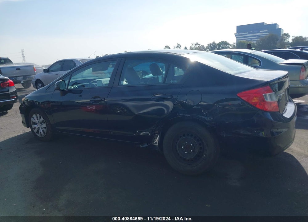2012 HONDA CIVIC LX VIN: 19XFB2F54CE380779