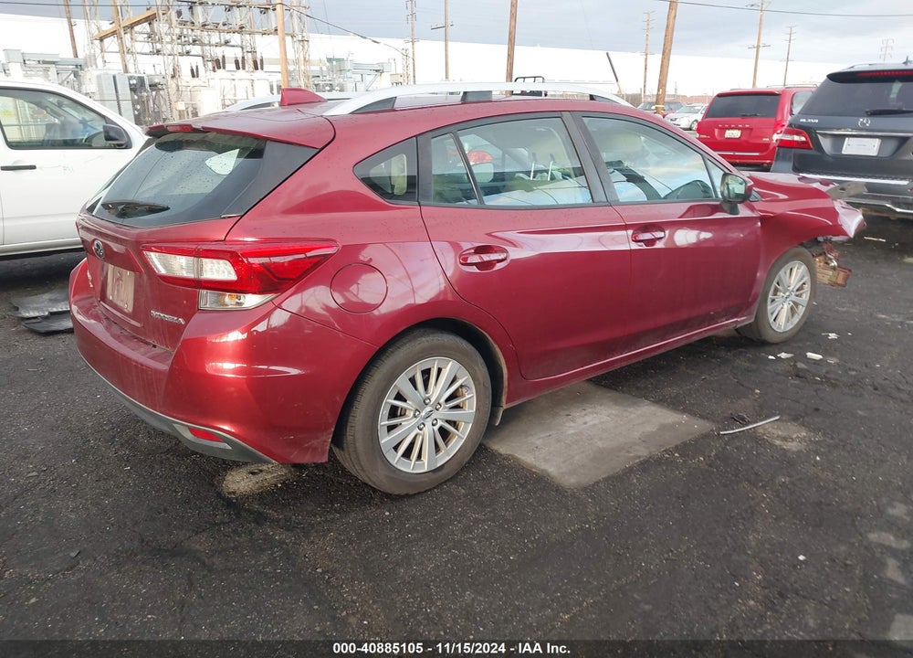 2018 SUBARU IMPREZA VIN: 4S3GTAB65J3728751