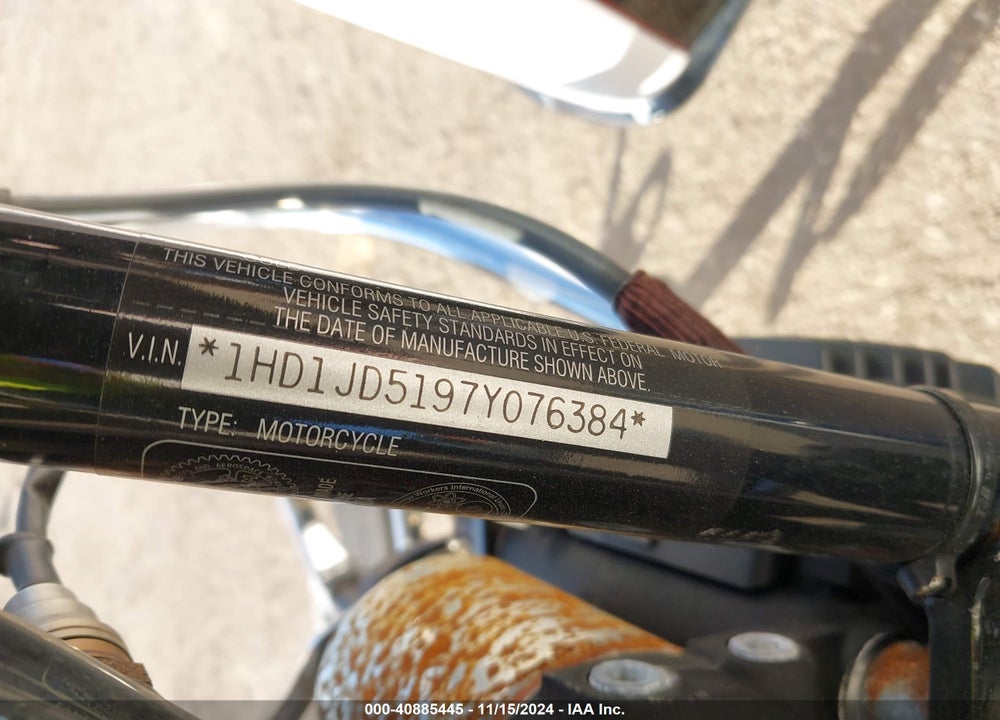 2007 HARLEY-DAVIDSON FLSTN VIN: 1HD1JD5197Y076384