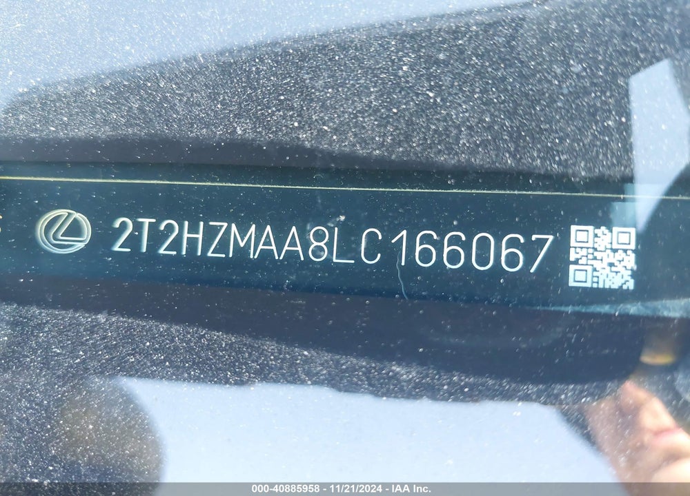 2020 LEXUS RX 350 VIN: 2T2HZMAA8LC166067