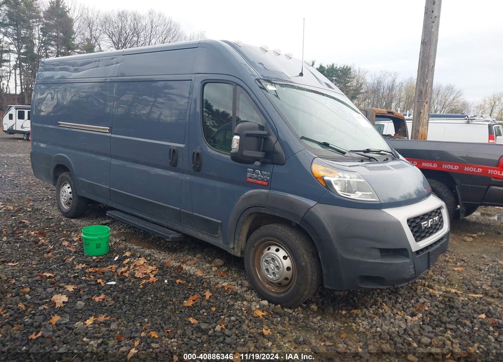 2019 RAM PROMASTER 3500 CARGO VAN HIGH ROOF 159 WB EXT VIN: 3C6URVJG7KE548479