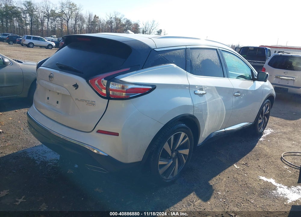 2016 NISSAN MURANO PLATINUM VIN: 5N1AZ2MH2GN103516