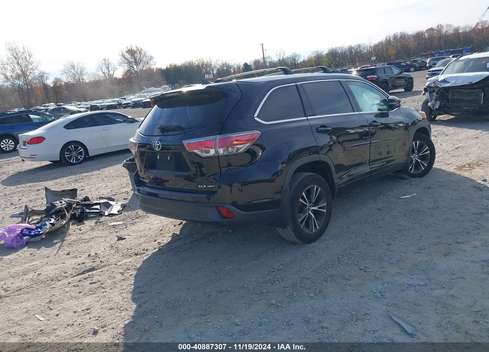 2016 TOYOTA HIGHLANDER XLE V6 VIN: 5TDJKRFH8GS313501
