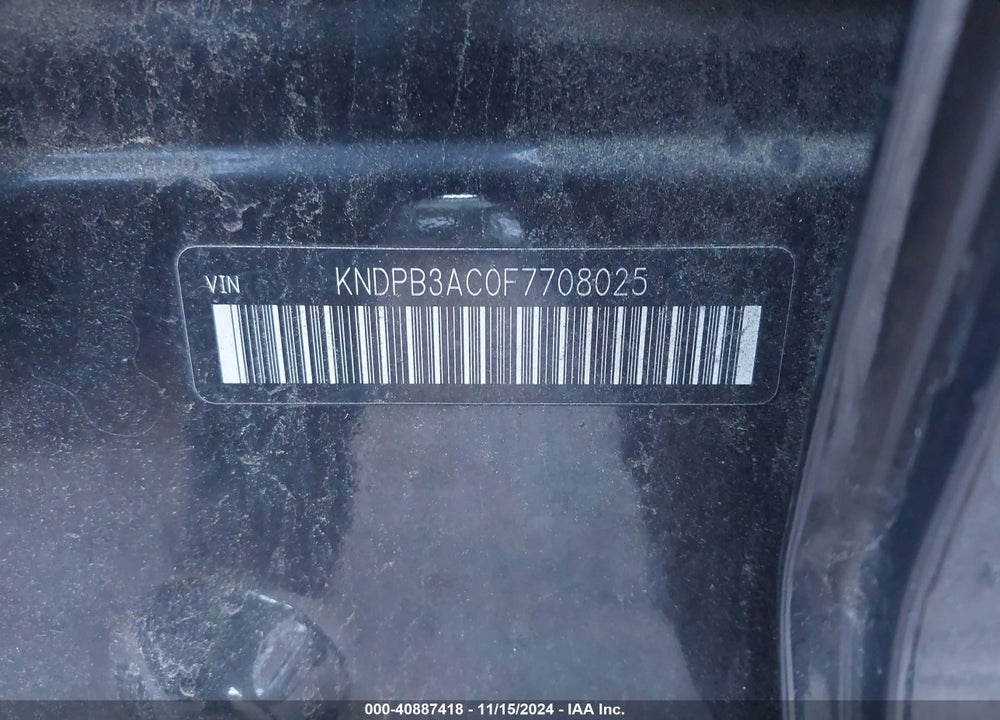 2015 KIA SPORTAGE LX VIN: KNDPB3AC0F7708025