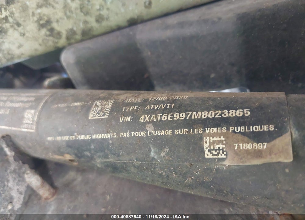 2021 POLARIS RANGER CREW 1000 PREMIUM VIN: 4XAT6E997M8023865