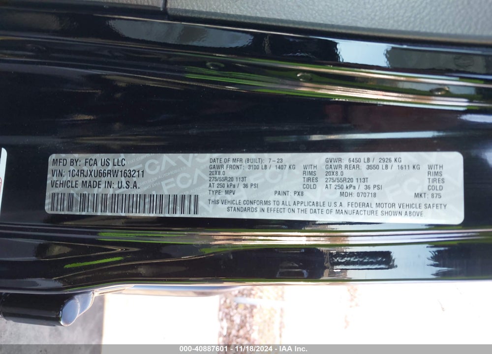 2024 JEEP WRANGLER 4XE SUMMIT 4XE VIN: 1C4RJXU66RW163211