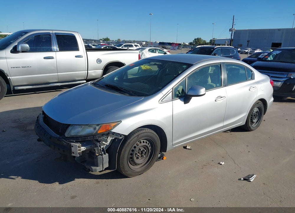 2012 HONDA CIVIC LX VIN: 19XFB2F53CE323411