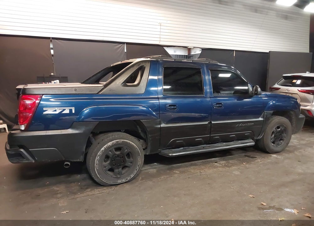 2002 CHEVROLET AVALANCHE 1500 VIN: 3GNEK13T72G122341