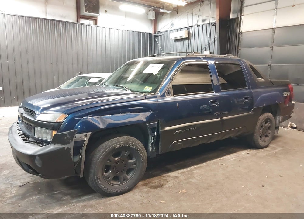 2002 CHEVROLET AVALANCHE 1500 VIN: 3GNEK13T72G122341