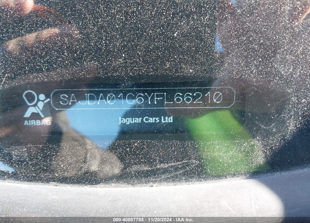 2000 JAGUAR S-TYPE 3.0L V6 VIN: SAJDA01C6YFL66210