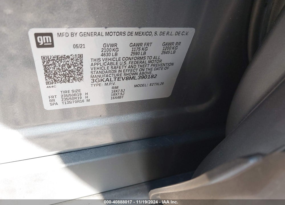 2021 GMC TERRAIN AWD SLE VIN: 3GKALTEV8ML390182