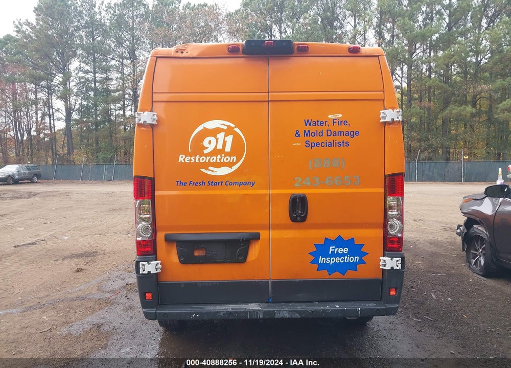 2018 RAM PROMASTER 2500 HIGH ROOF 159 WB VIN: 3C6TRVDG2JE148755