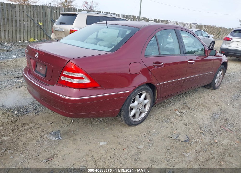 2002 MERCEDES-BENZ C 240 VIN: WDBRF61JX2F255348